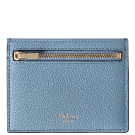 Mulberry Zipped Credit Card Slip Brighton Blue 